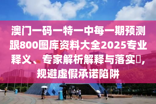 澳門(mén)一碼一特一中每一期預(yù)測(cè)跟800圖庫(kù)資料大全2025專(zhuān)業(yè)釋義、專(zhuān)家解析解釋與落實(shí)?,規(guī)避虛假承諾陷阱