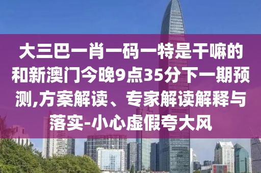 大三巴一肖一碼一特是干嘛的和新澳門(mén)今晚9點(diǎn)35分下一期預(yù)測(cè),方案解讀、專(zhuān)家解讀解釋與落實(shí)-小心虛假夸大風(fēng)