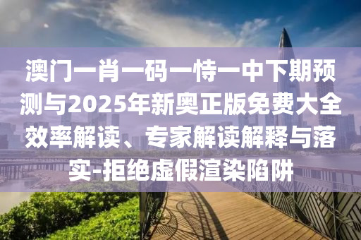 澳門(mén)一肖一碼一恃一中下期預(yù)測(cè)與2025年新奧正版免費(fèi)大全效率解讀、專家解讀解釋與落實(shí)-拒絕虛假渲染陷阱