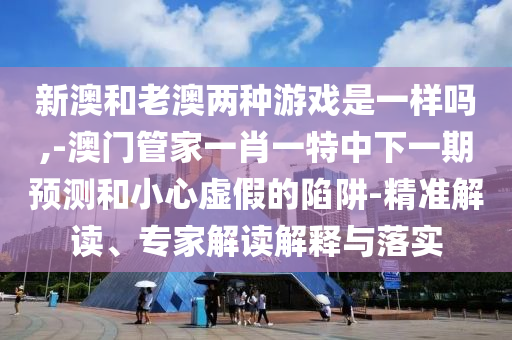 新澳和老澳兩種游戲是一樣嗎,-澳門管家一肖一特中下一期預測和小心虛假的陷阱-精準解讀、專家解讀解釋與落實